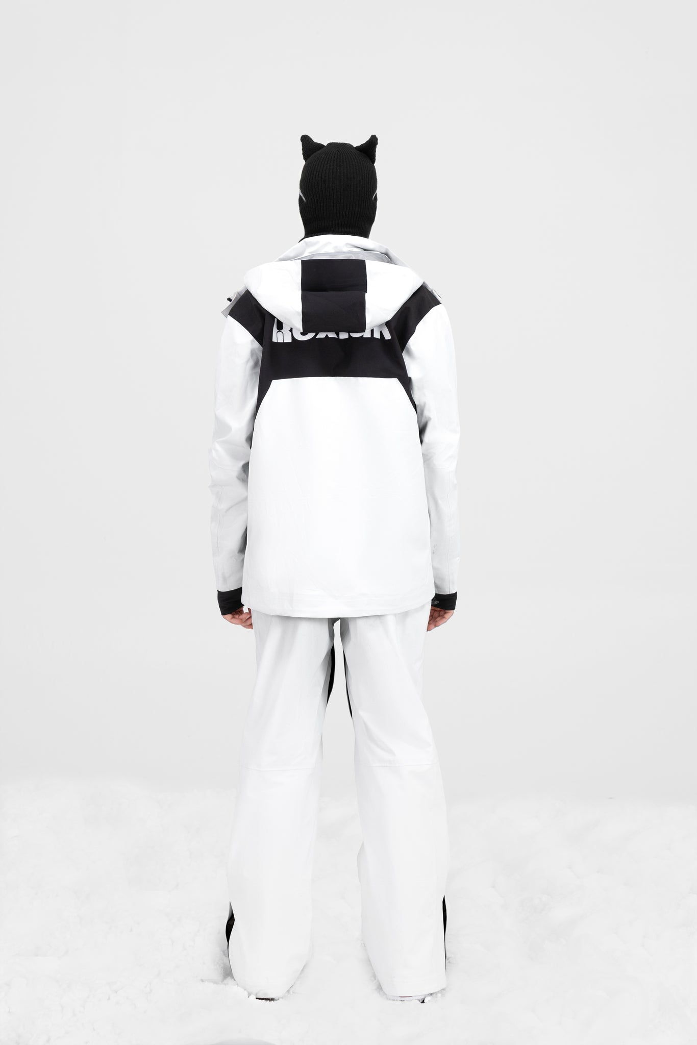 Men's Hextak Vanguard White And Black Snow Jacket